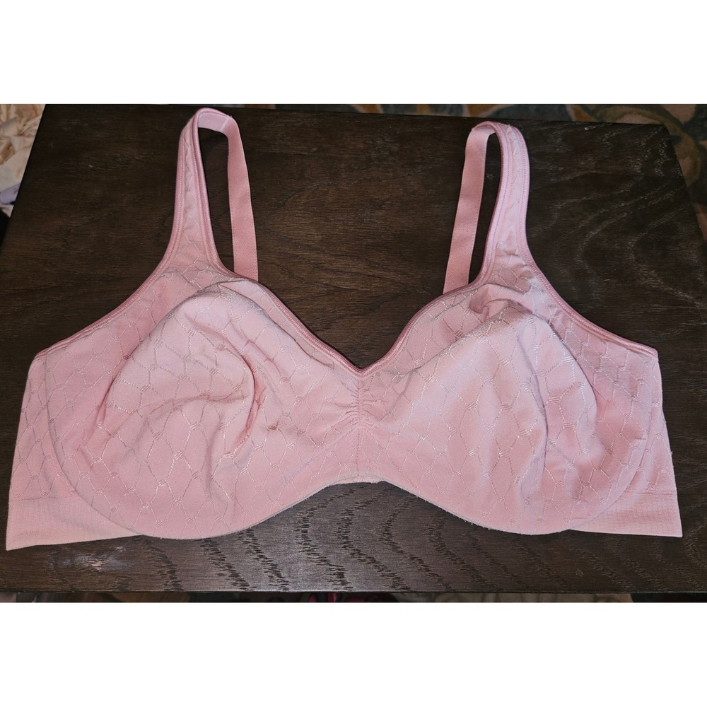Olga Easy Does It No Bulge Wire-Free Bra Pink Diamond Jacquard GK1871A 38D